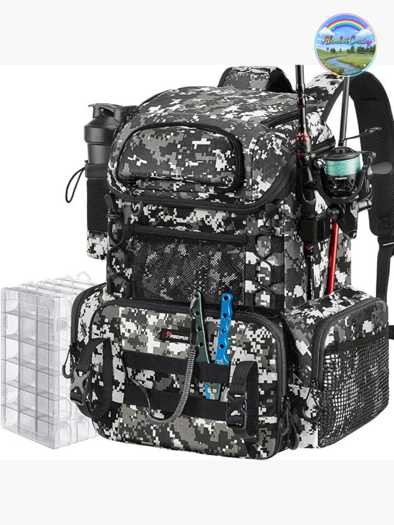 42l Fishing Tackle Backpack With Rod Holders  Tackle Boxes